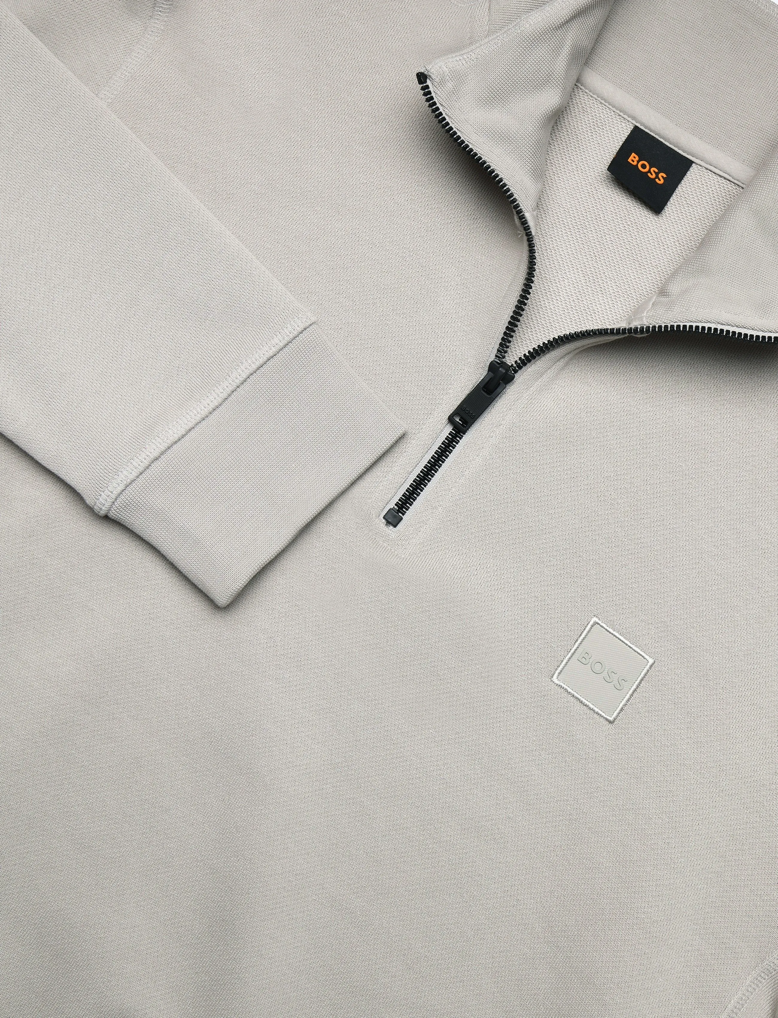BOSS - Zetrust - halfzip strik - open grey - 2
