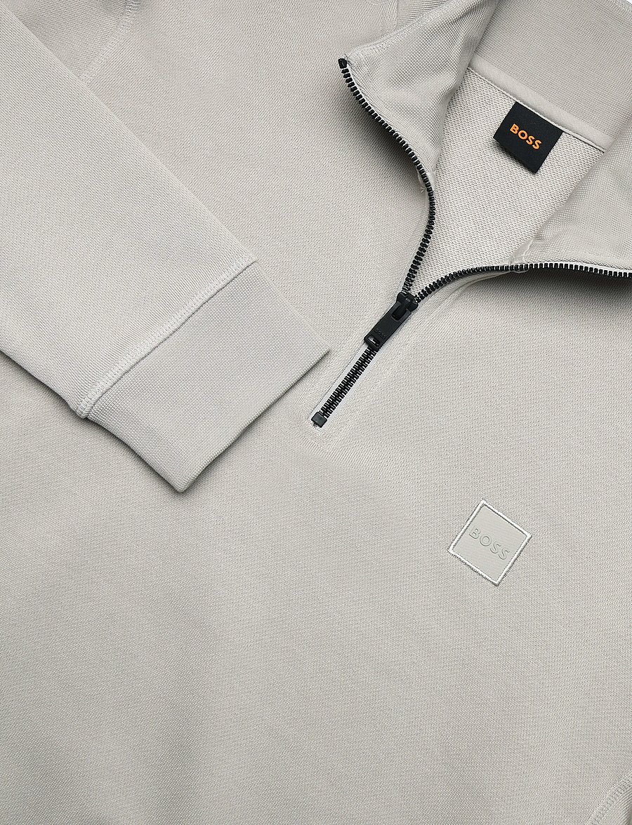 BOSS - Zetrust - halfzip strik - open grey - 2