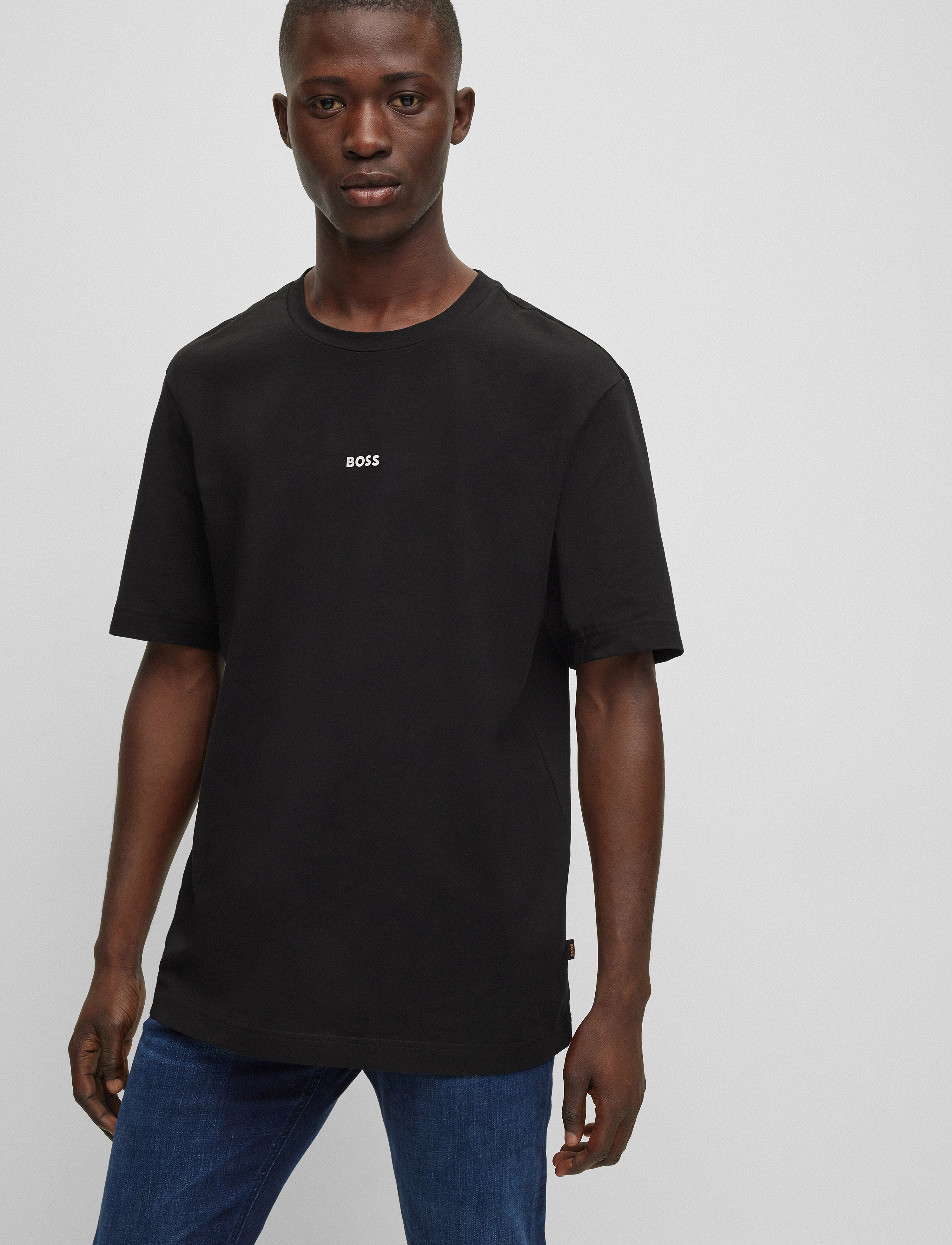 BOSS Tchup, Mænd, Logo T-Shirt, Sort, Str: S