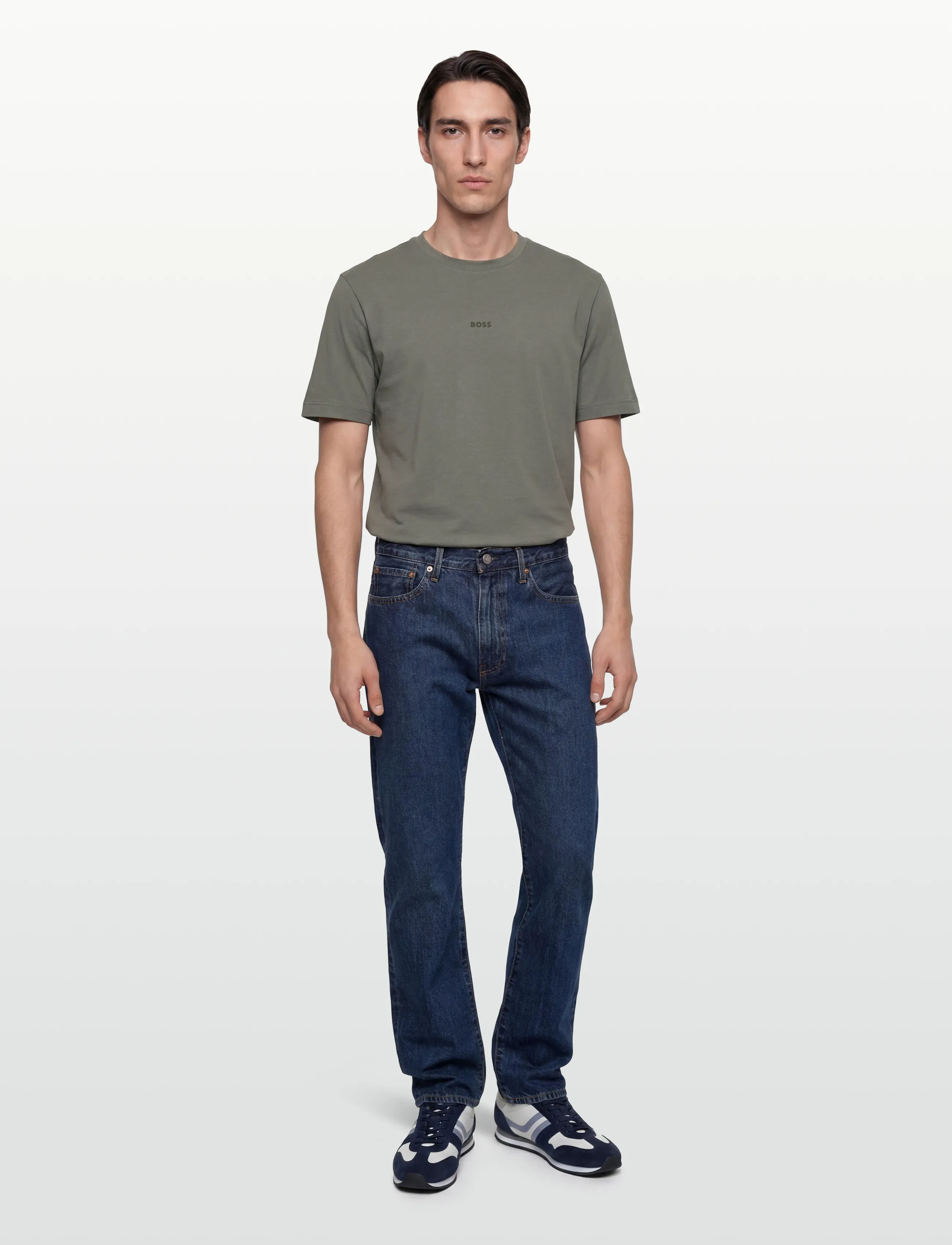 BOSS TChup - Tøj - OPEN GREY / khaki/green