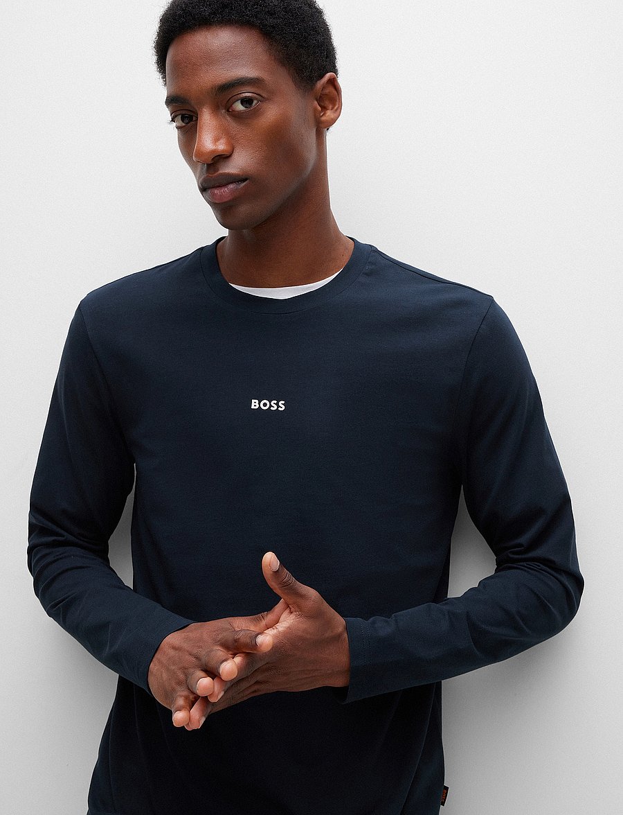 BOSS - TChark - pikkade varrukatega t-särgid - dark blue - 3
