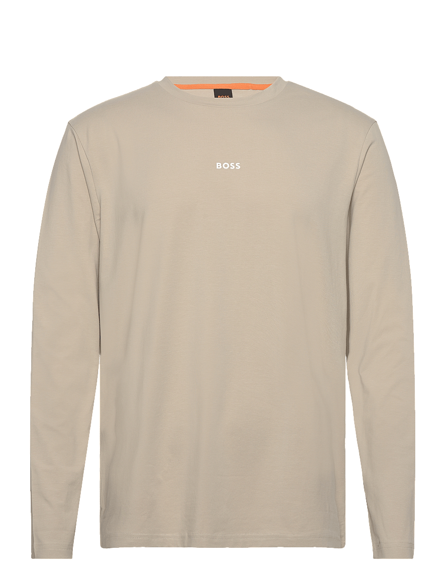 BOSS - TChark - long-sleeved t-shirts - light beige - 0