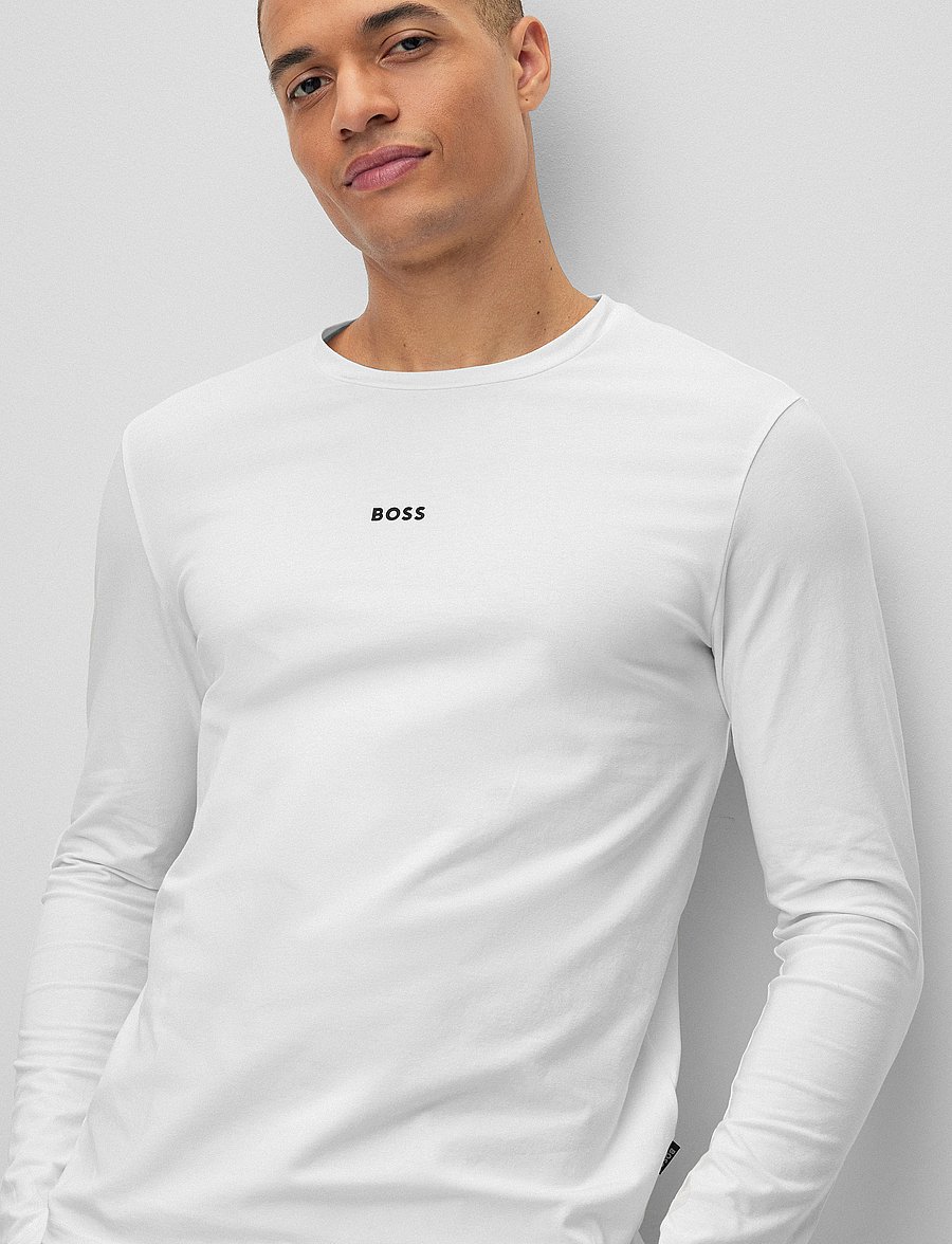 BOSS - TChark - long-sleeved t-shirts - white - 4