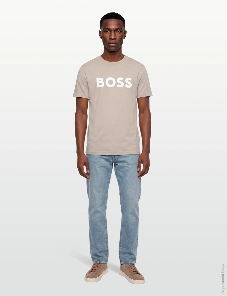 BOSS - Thinking 1 - kurzärmelige t-shirts - open grey - 0