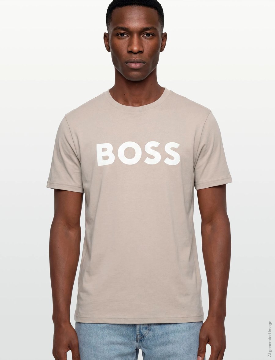 BOSS - Thinking 1 - kurzärmelige t-shirts - open grey - 3