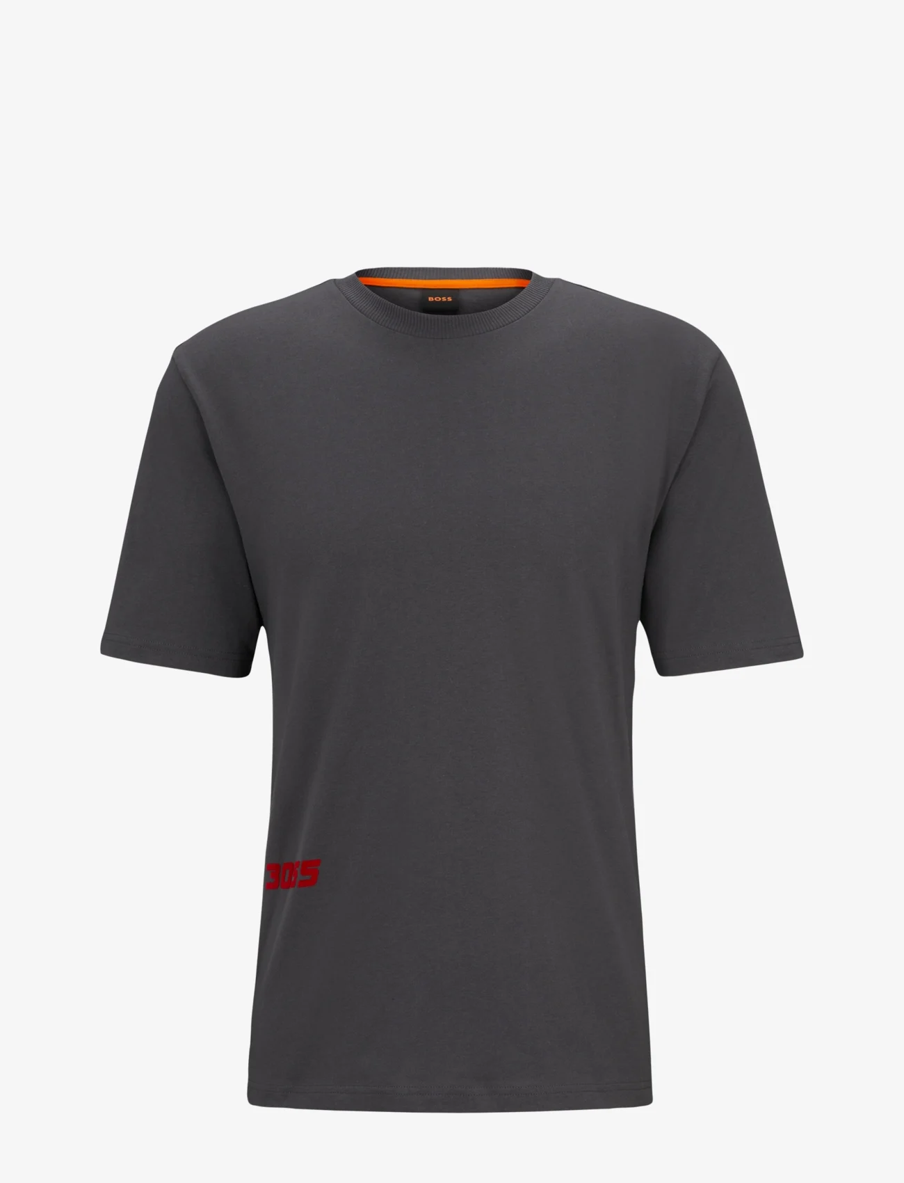 BOSS - TeeSevenFlash - short-sleeved t-shirts - dark grey - 0