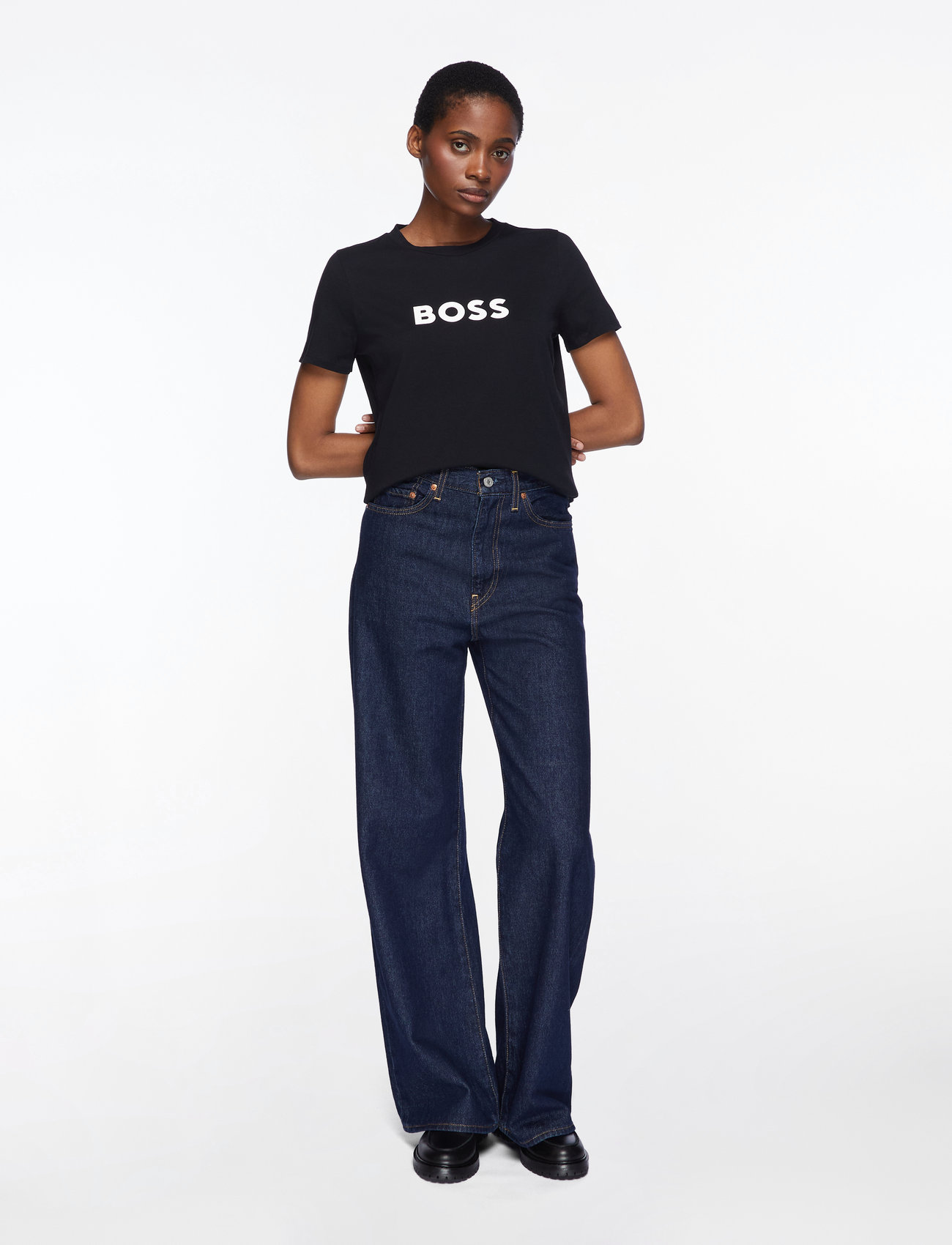 BOSS - C_Elogo_5 - t-shirts - black - 2