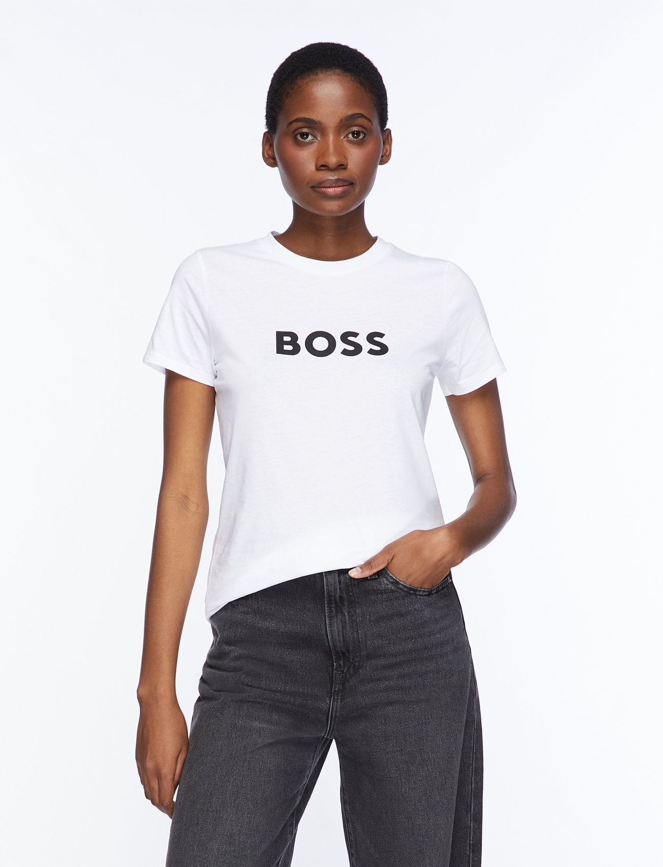 BOSS - C_Elogo_5 - t-shirts - white - 0