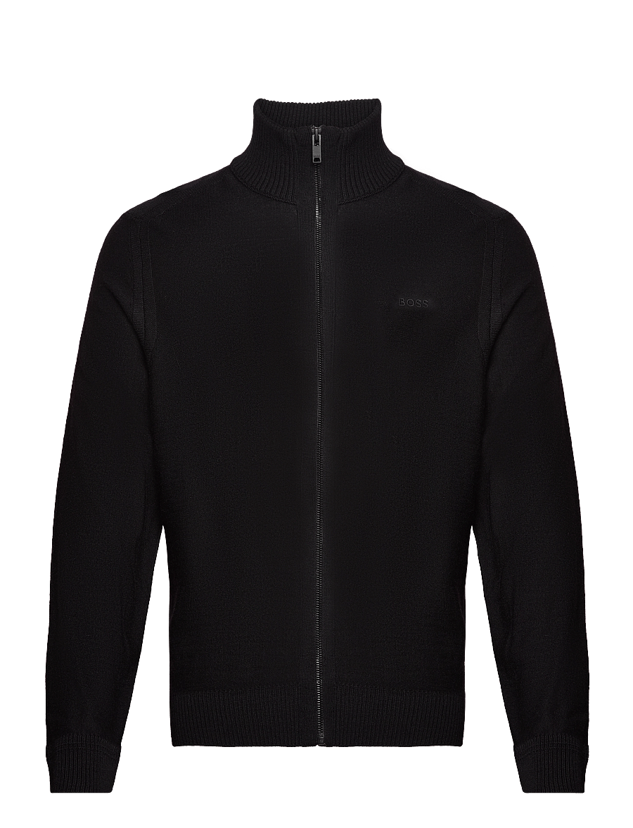 BOSS - Avac_FZ - pullover mit durchgehendem reißverschluss - black - 0