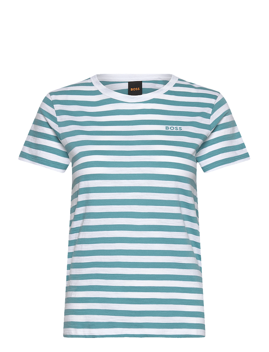 BOSS - C_Esla_Striped - t-shirts - bright blue - 0