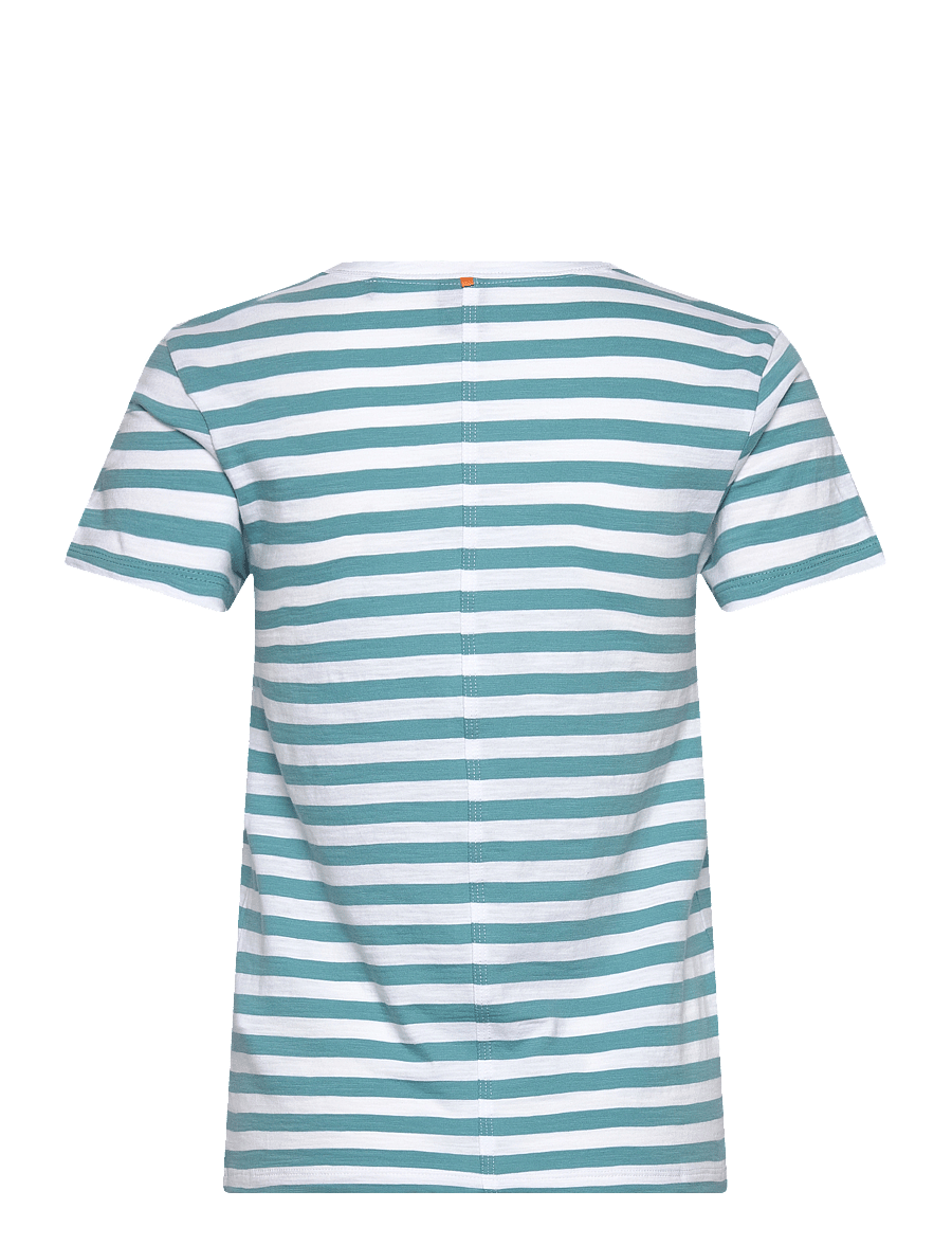 BOSS - C_Esla_Striped - t-shirts - bright blue - 1