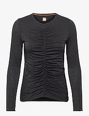 BOSS - C_Emeela_glitter - long-sleeved blouses - black - 0