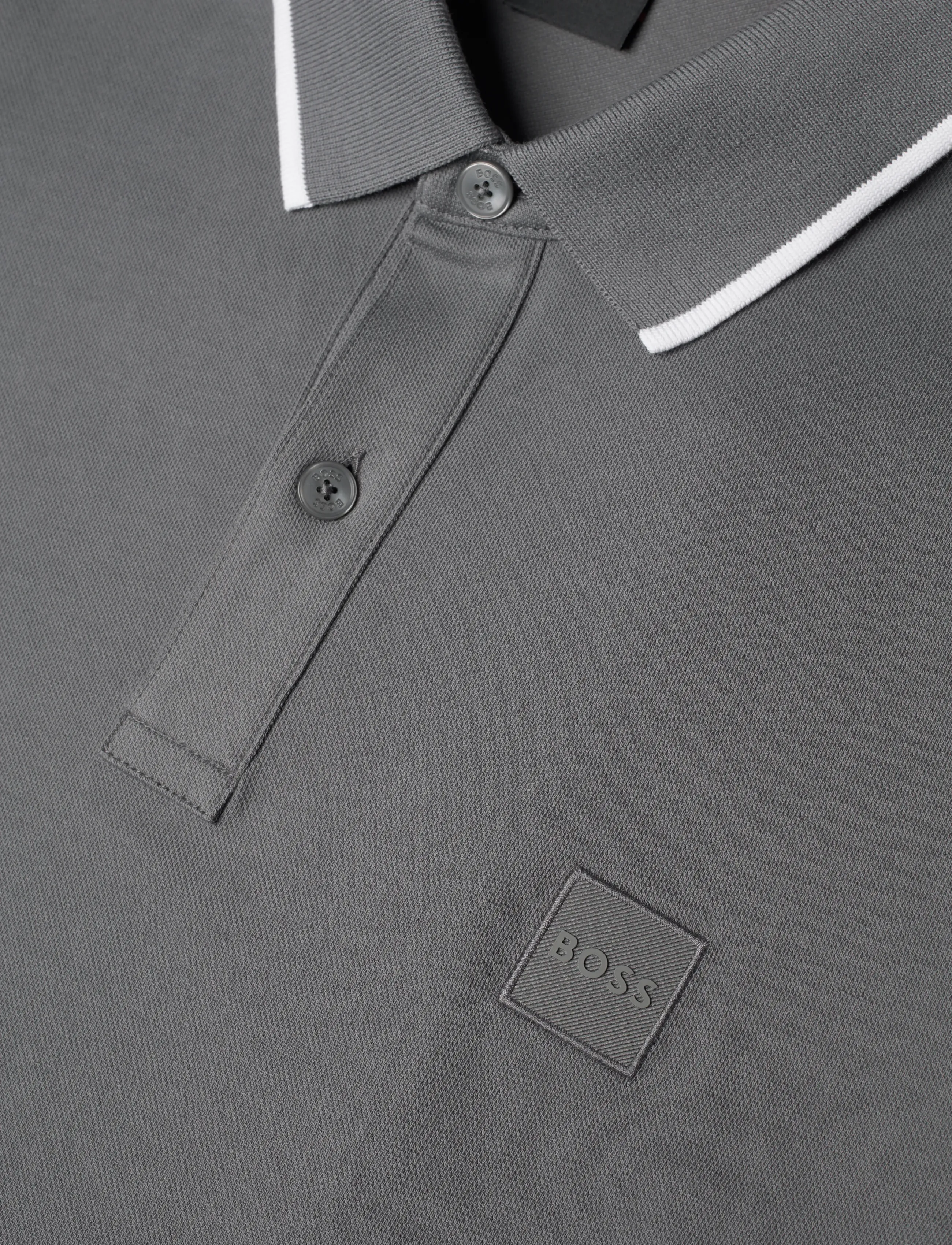 BOSS - Passertip - short-sleeved polos - open grey - 2