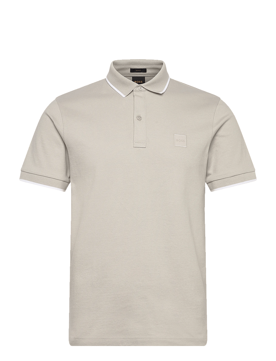 BOSS - Passertip - lühikeste varrukatega polod - open grey - 1