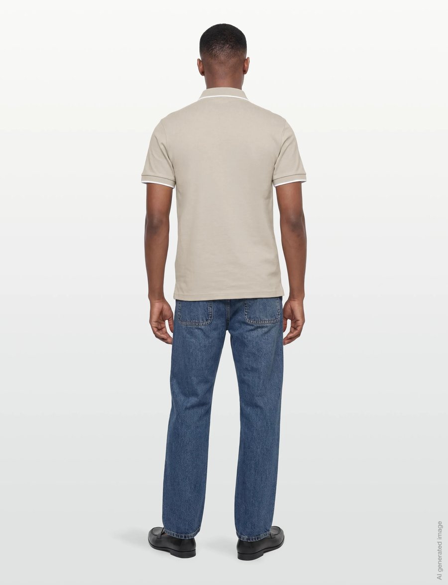 BOSS - Passertip - lühikeste varrukatega polod - open grey - 4