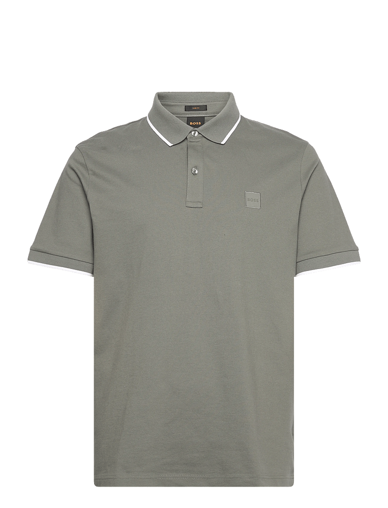 BOSS - Passertip - lühikeste varrukatega polod - open grey - 1
