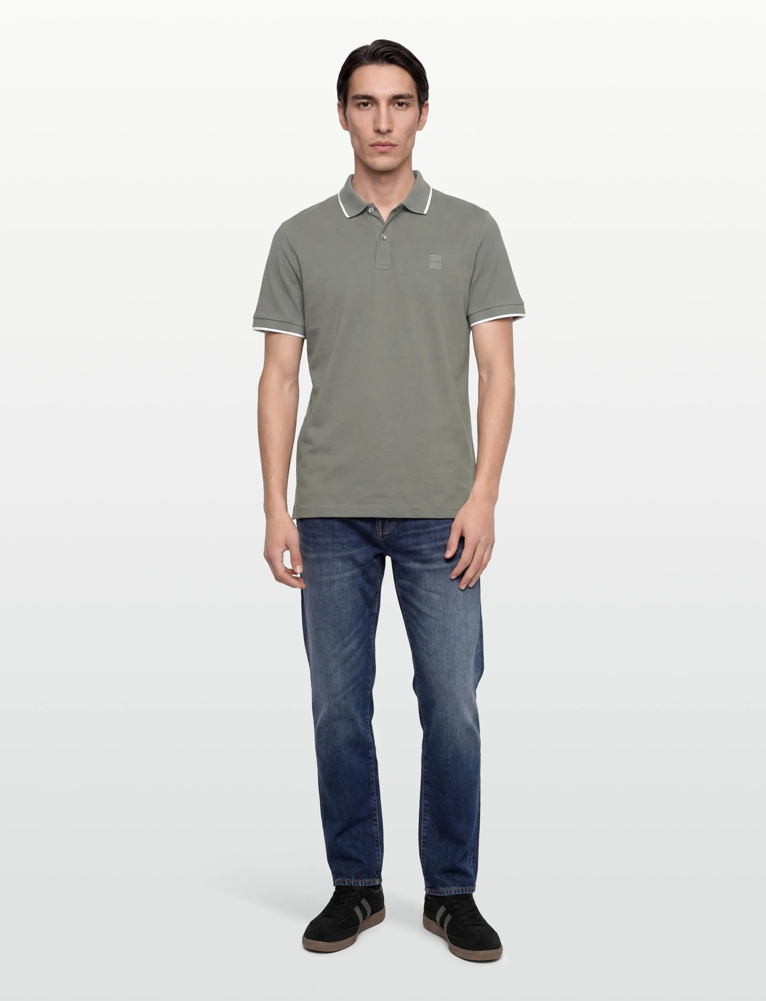 BOSS Passertip, Mænd, Poloshirt, Hvid, Str: XL