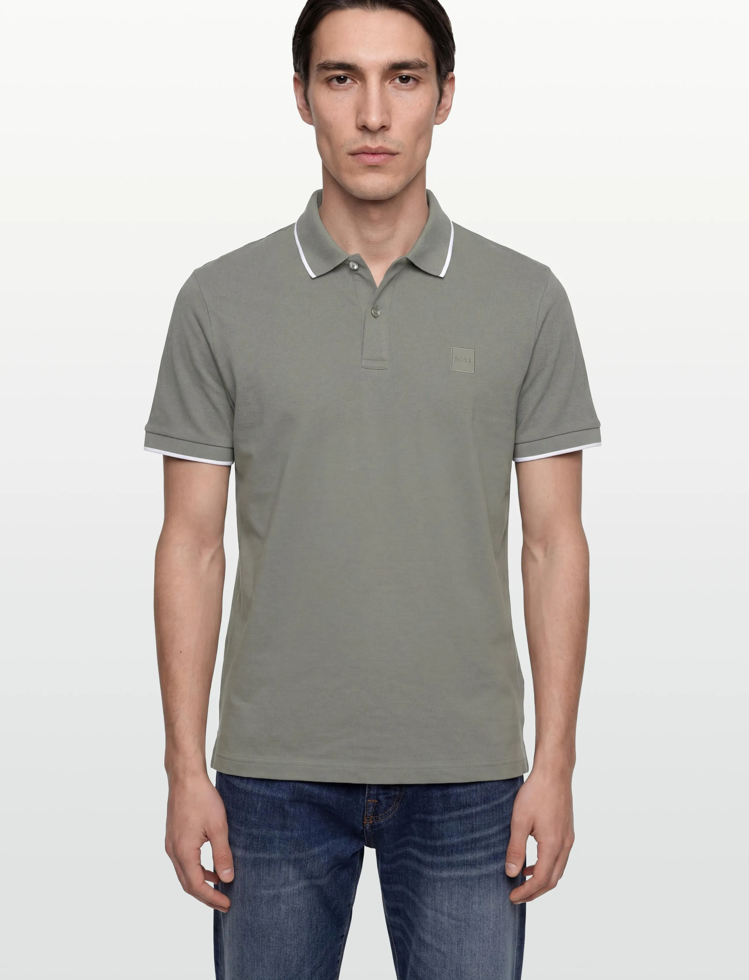 BOSS - Passertip - short-sleeved polos - open grey - 3