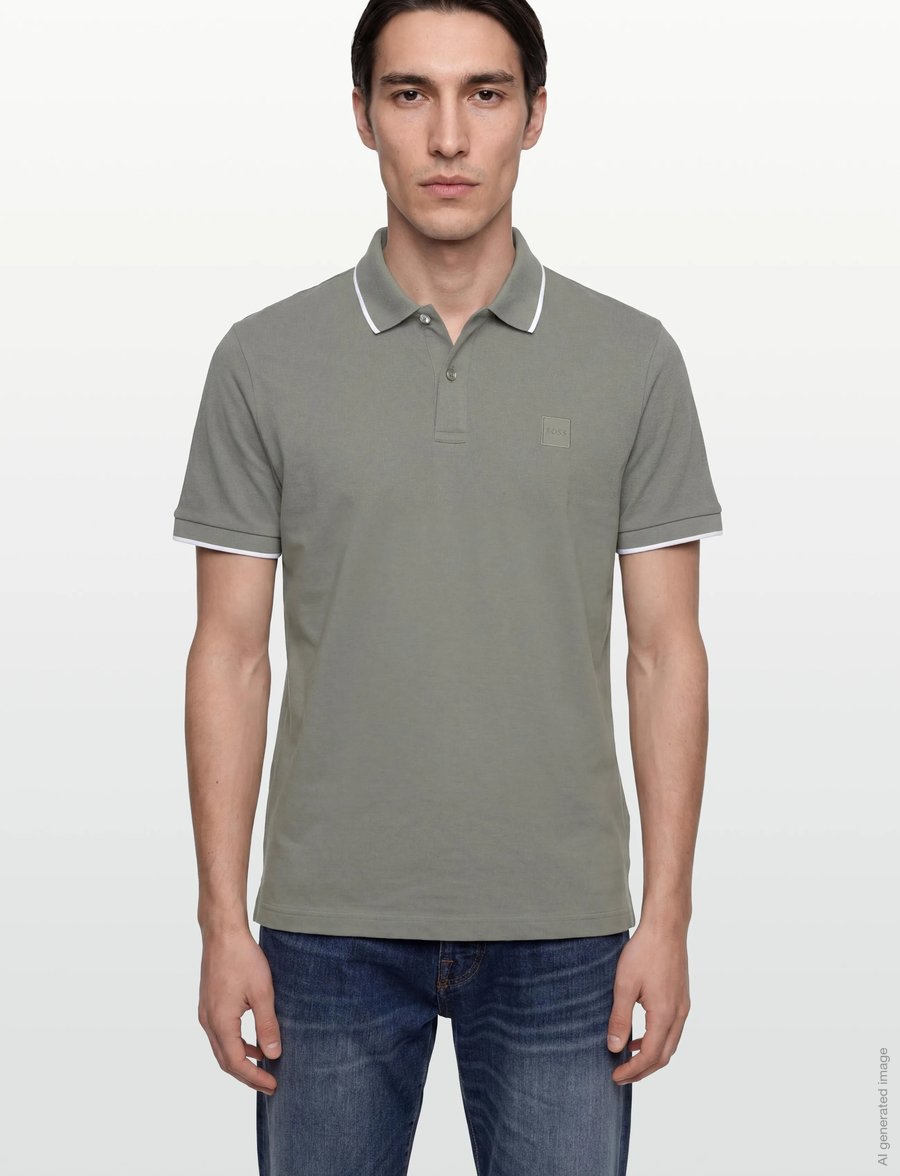 BOSS - Passertip - kurzärmelig - open grey - 3