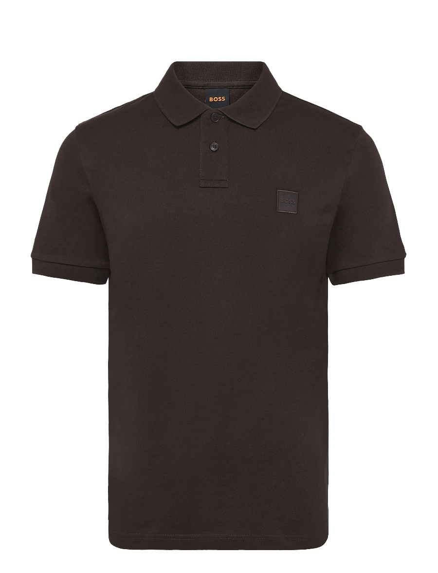 BOSS - Passenger - short-sleeved polos - dark brown - 0