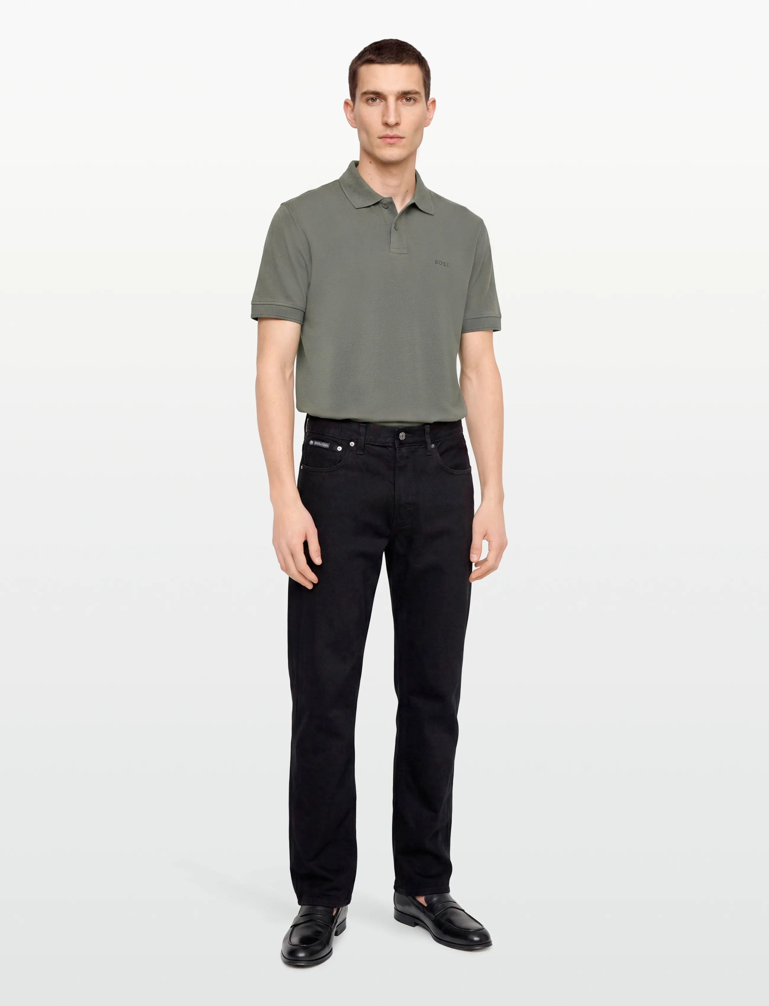BOSS Prime, S, Polos, Grau - Short-sleeved, Männerswear