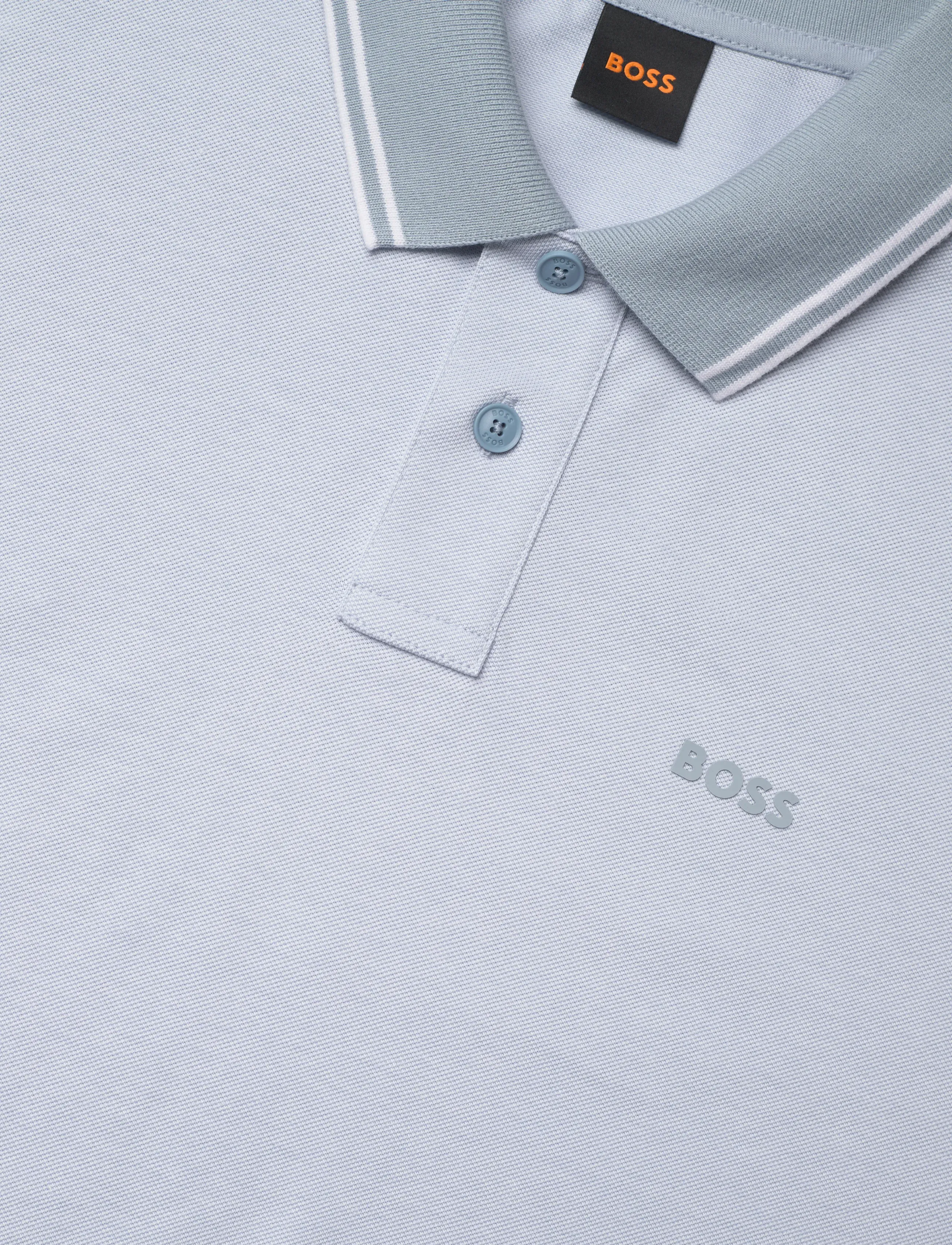 BOSS - PeoxfordNew - short-sleeved polos - light/pastel blue - 5
