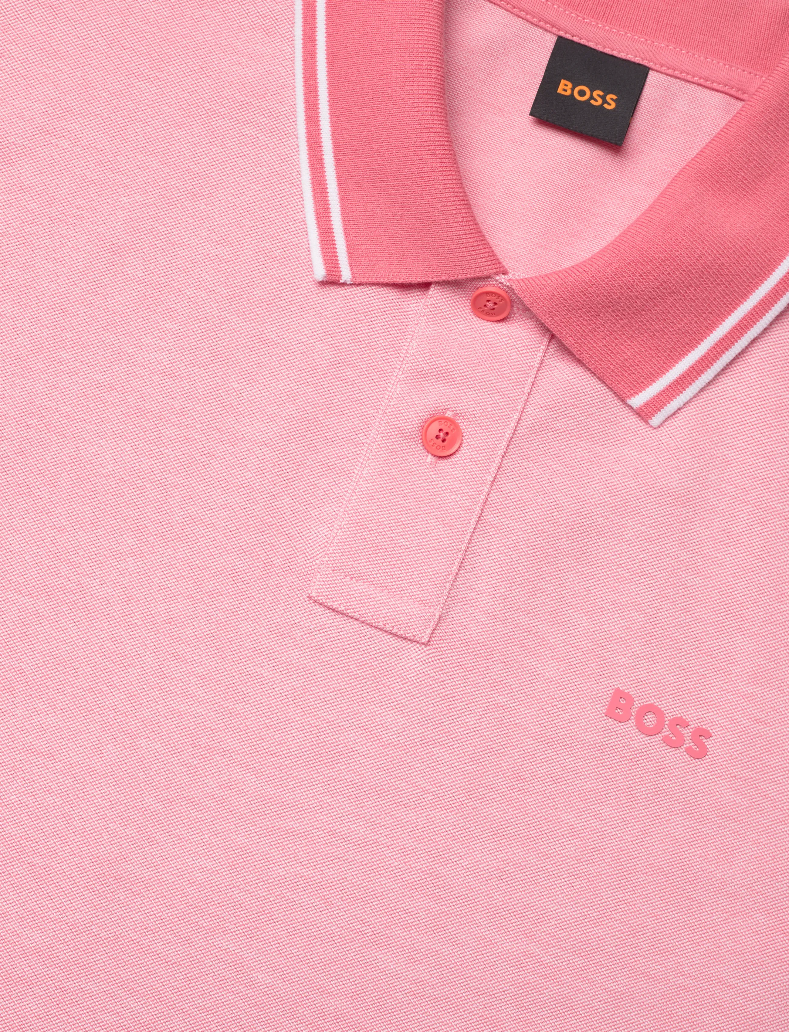 BOSS - PeoxfordNew - short-sleeved polos - light/pastel red - 5