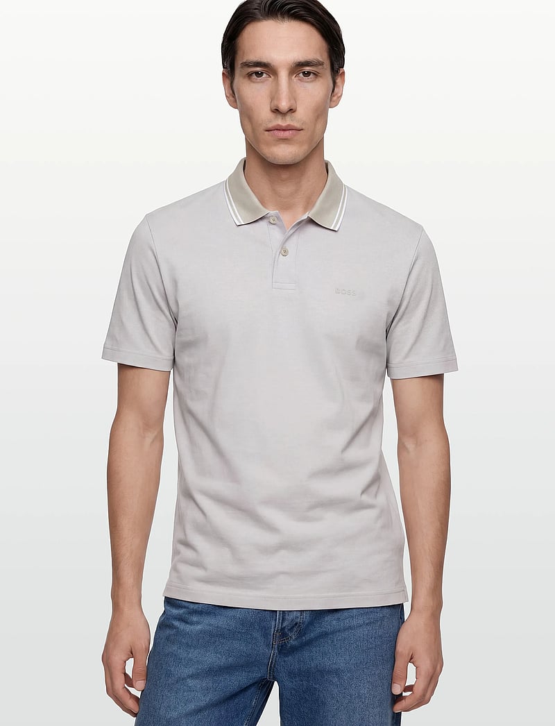 BOSS - PeoxfordNew - kortärmade pikéer - open grey - 3