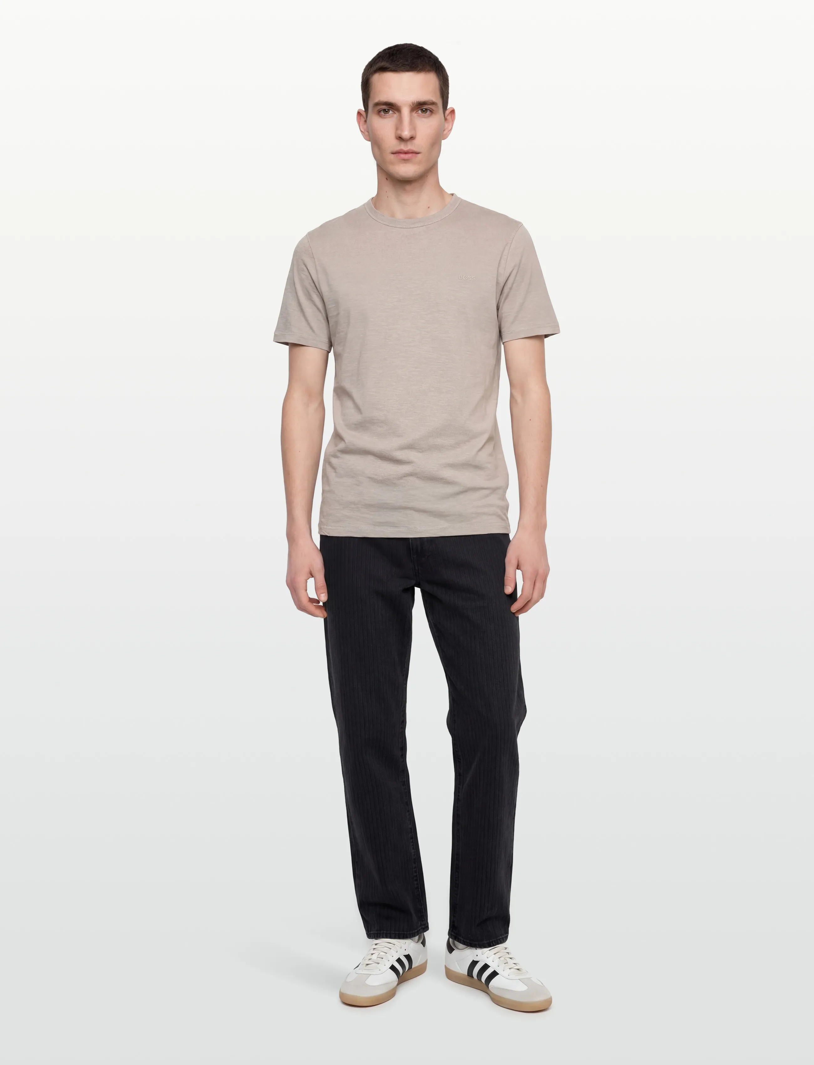 BOSS Tegood - T-shirts - OPEN GREY / beige