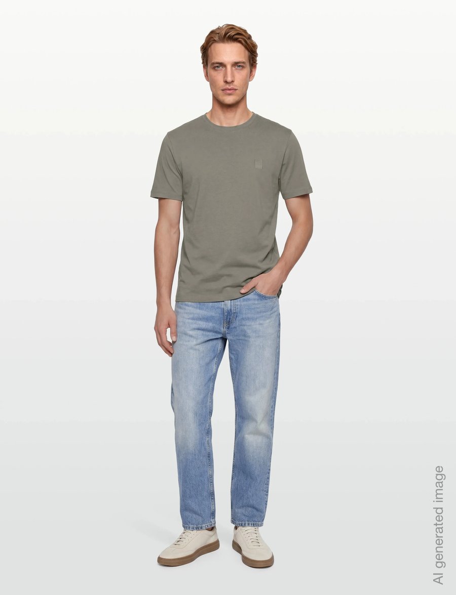 BOSS - Tales - kurzärmelige t-shirts - open grey - 0