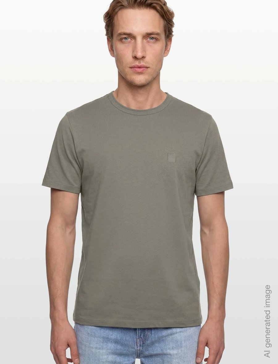 BOSS - Tales - kurzärmelige t-shirts - open grey - 3