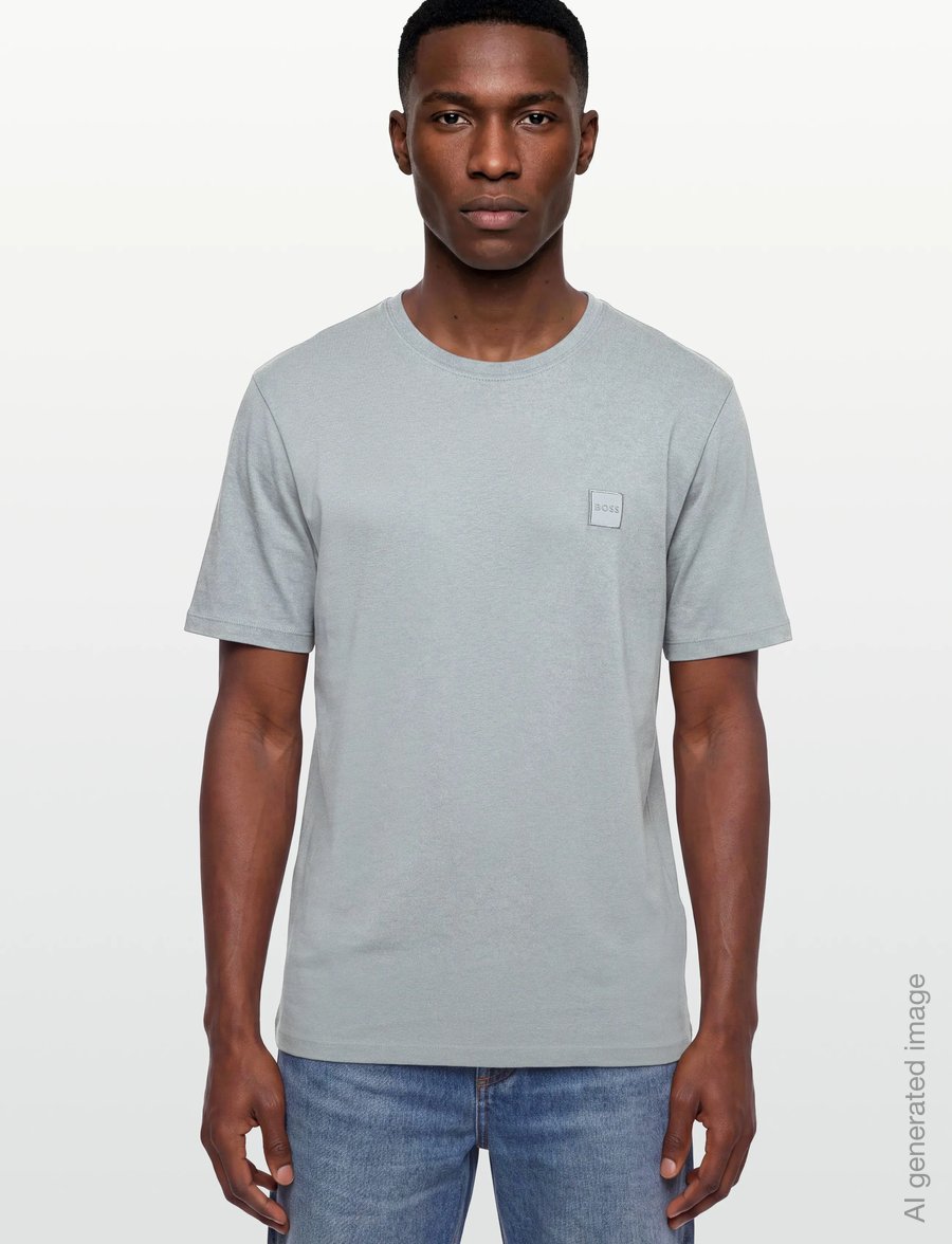 BOSS - Tales - short-sleeved t-shirts - open grey - 3