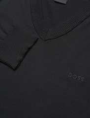 BOSS - Asac_V - megztinis su v formos apykakle - black - 2
