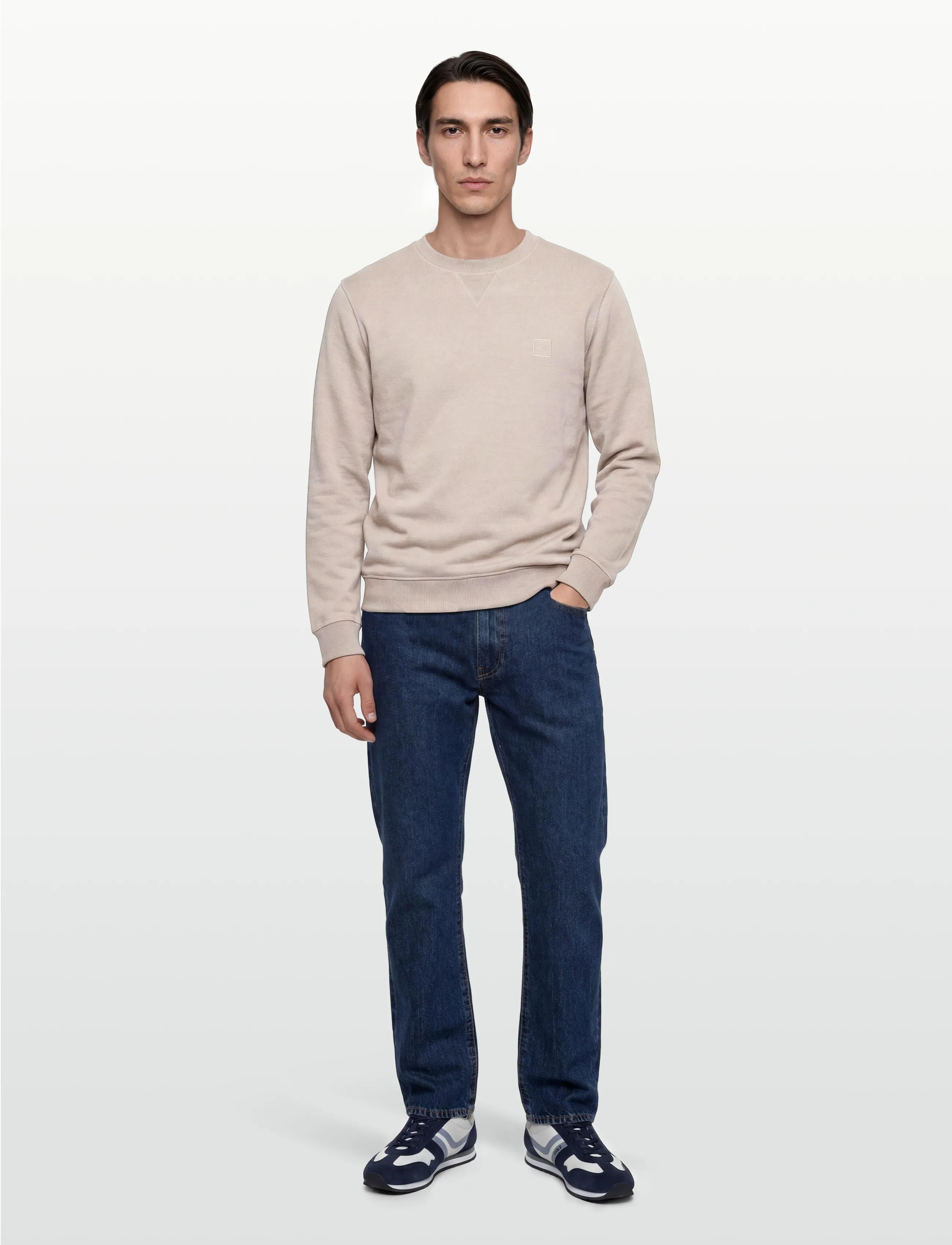 BOSS Westart - Bluzy - OPEN GREY / beige