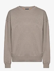 BOSS - C_Elaslogan_print - sportiska stila džemperi un džemperi ar kapuci - open grey - 0