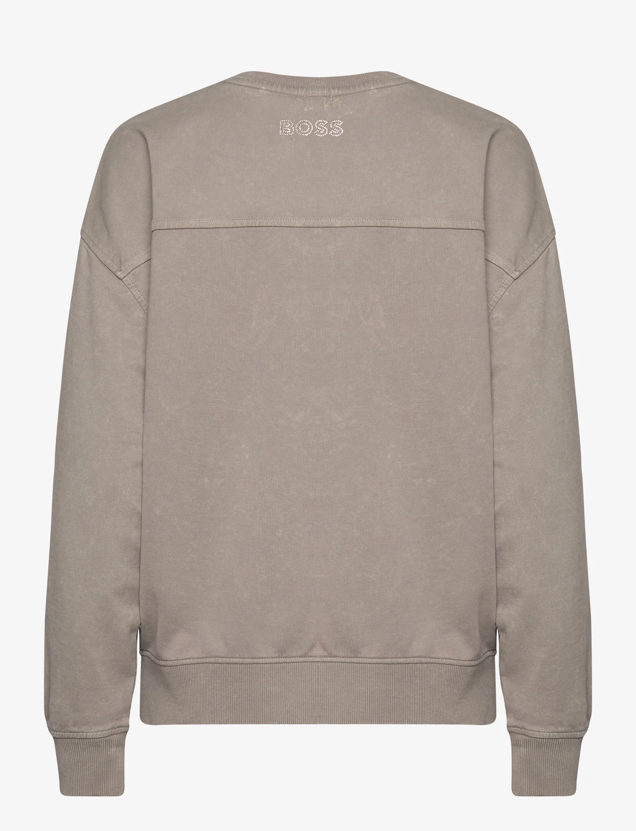 BOSS - C_Elaslogan_print - sportiska stila džemperi un džemperi ar kapuci - open grey - 1