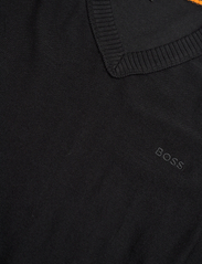 BOSS - Avac_V - megztinis su v formos apykakle - black - 2