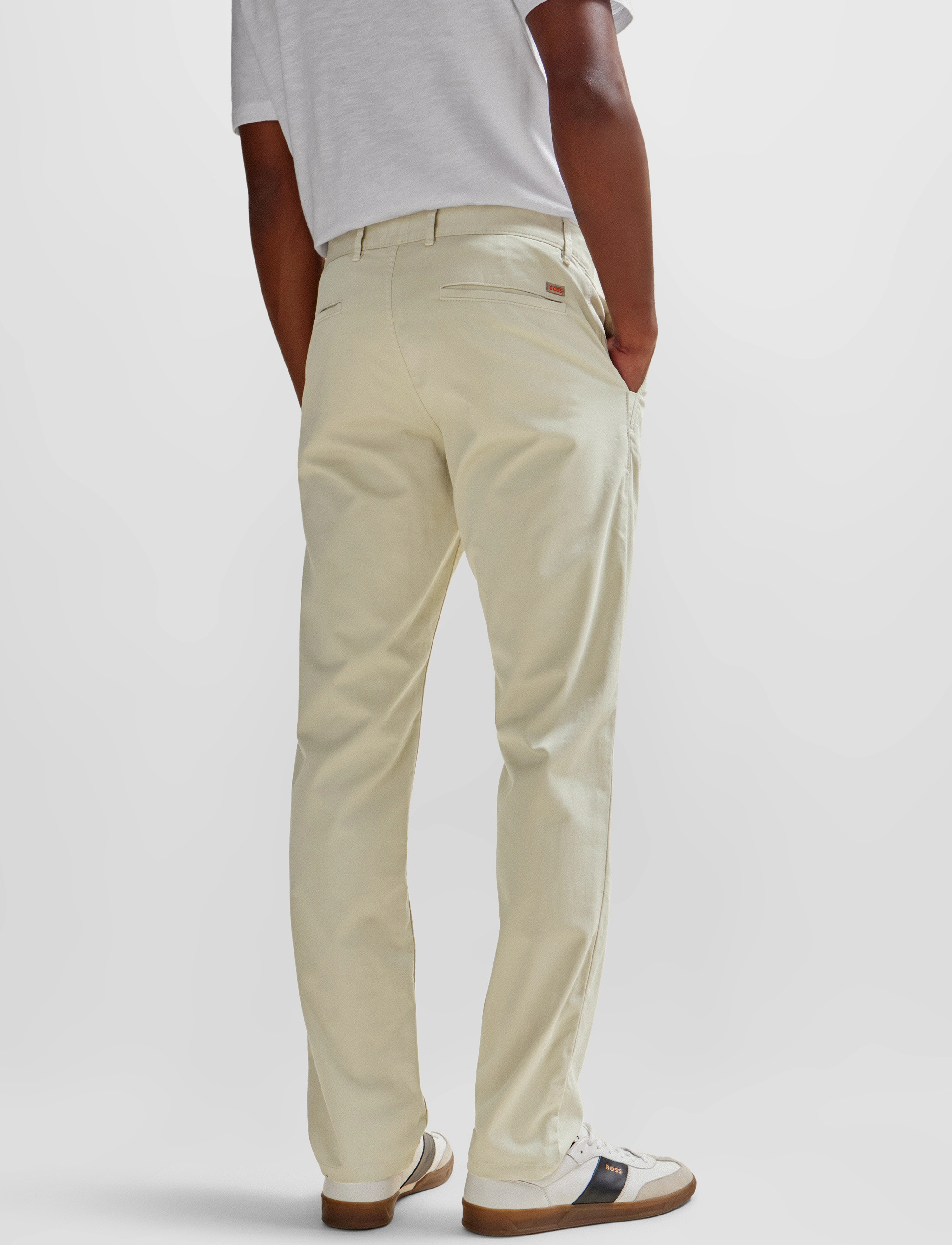 BOSS - Chino_slim - vabaaja püksid - light beige - 4