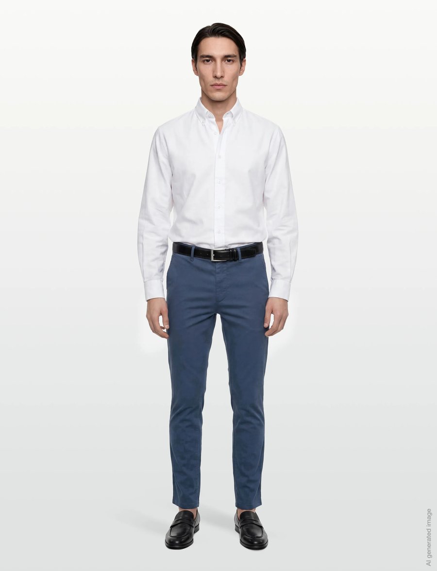 BOSS - Chino_slim - freizeithosen - open blue - 0