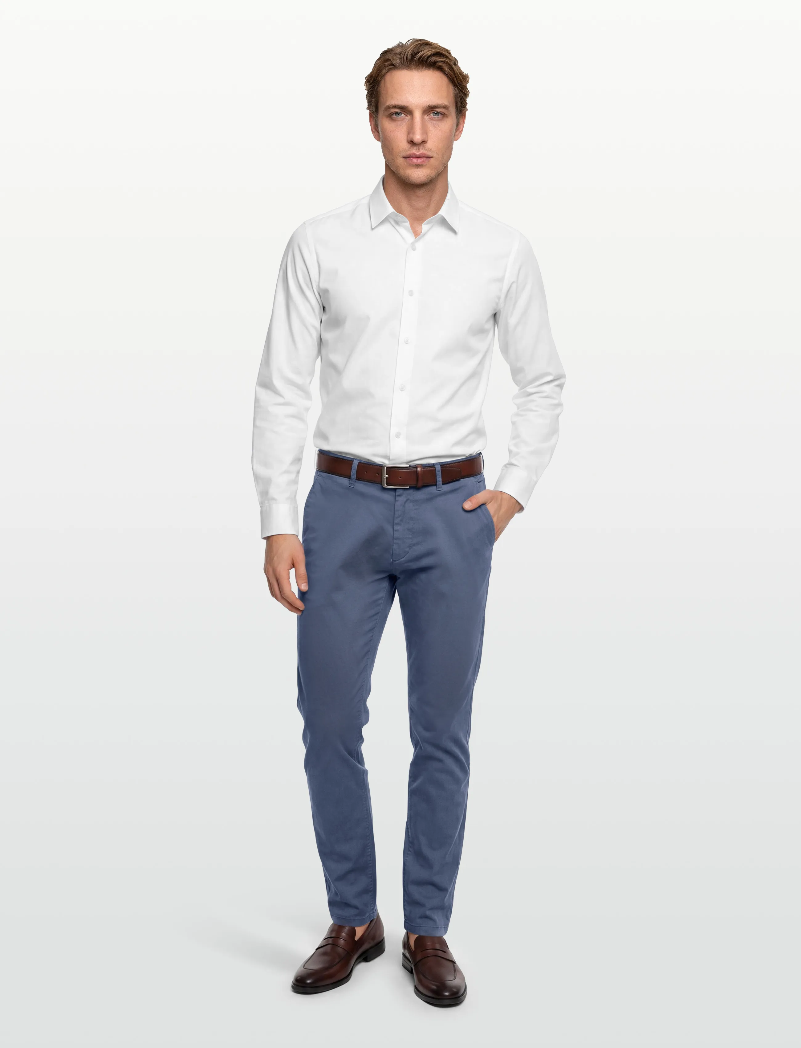 BOSS Chino_Slim, 32 x 32, Blue, Bukser > Chinos, Herre