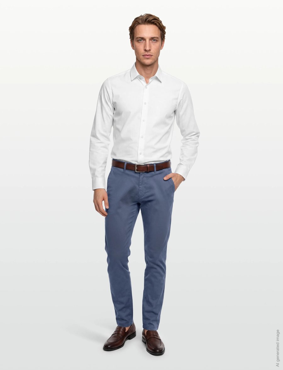 BOSS - Chino_slim - freizeithosen - open blue - 0