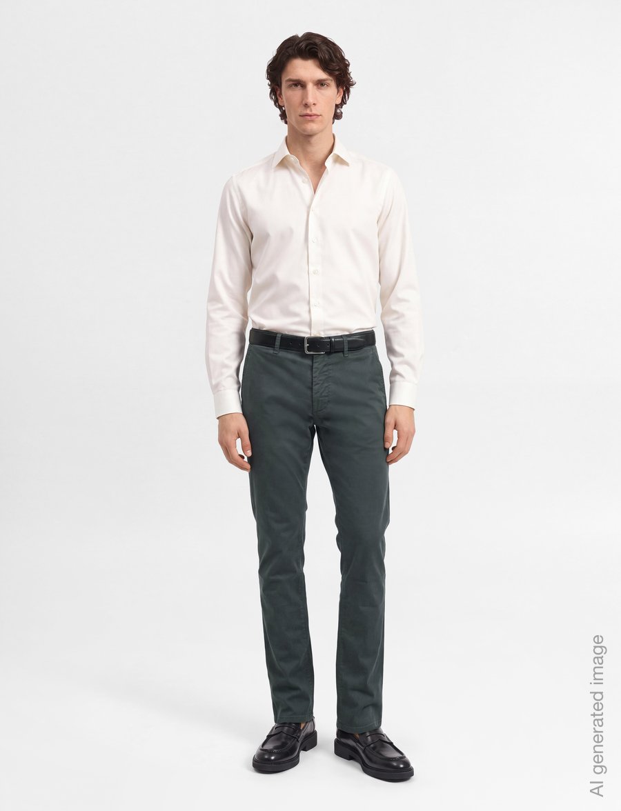 BOSS - Chino_slim - casual bukser - open green - 0