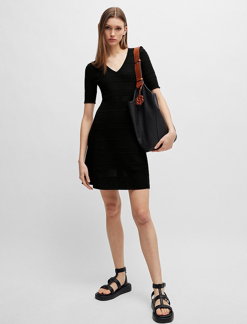 BOSS - C_Fanube - stickade klänningar - black - 0