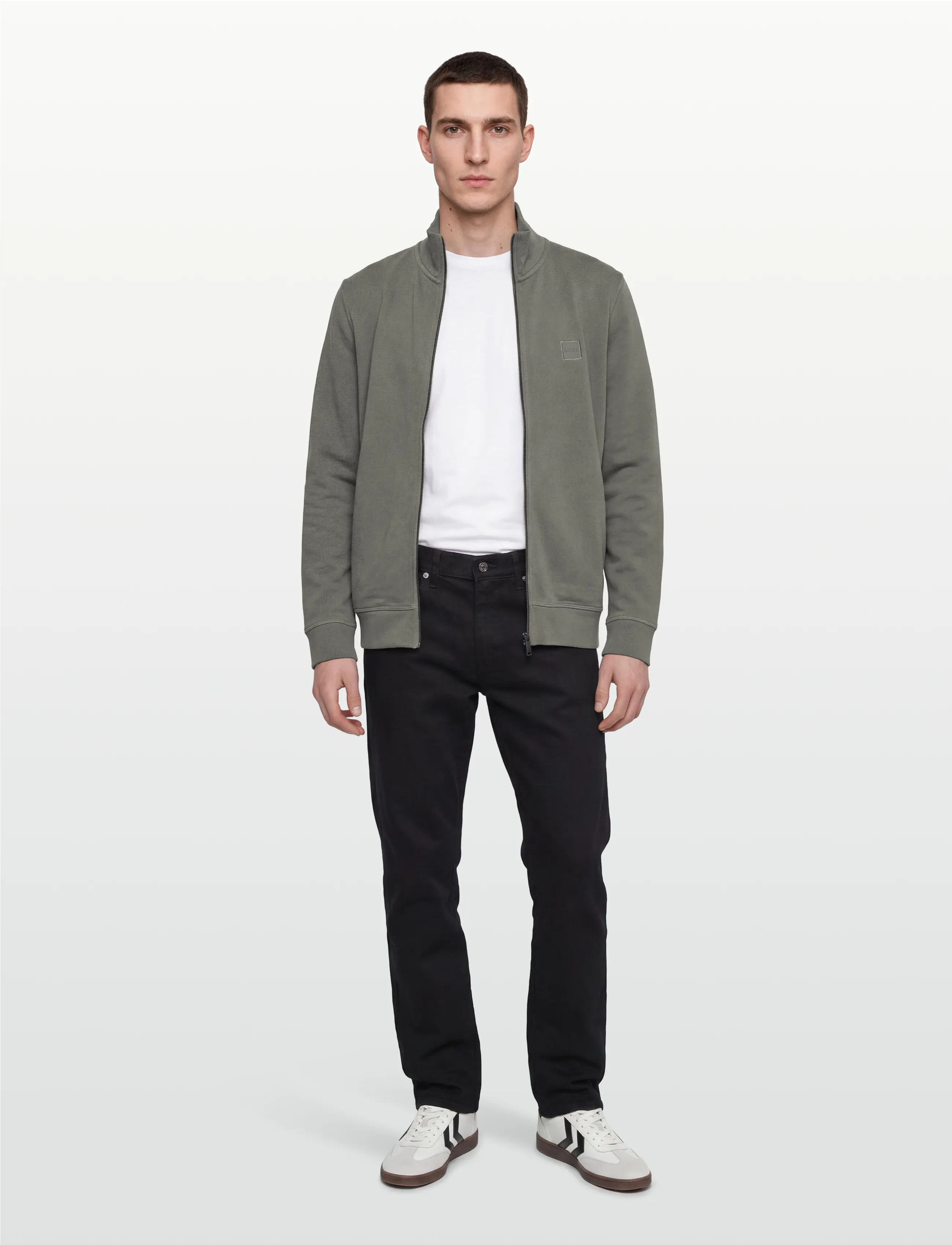 BOSS Zestart - Dressipluusid - OPEN GREY / khaki/green