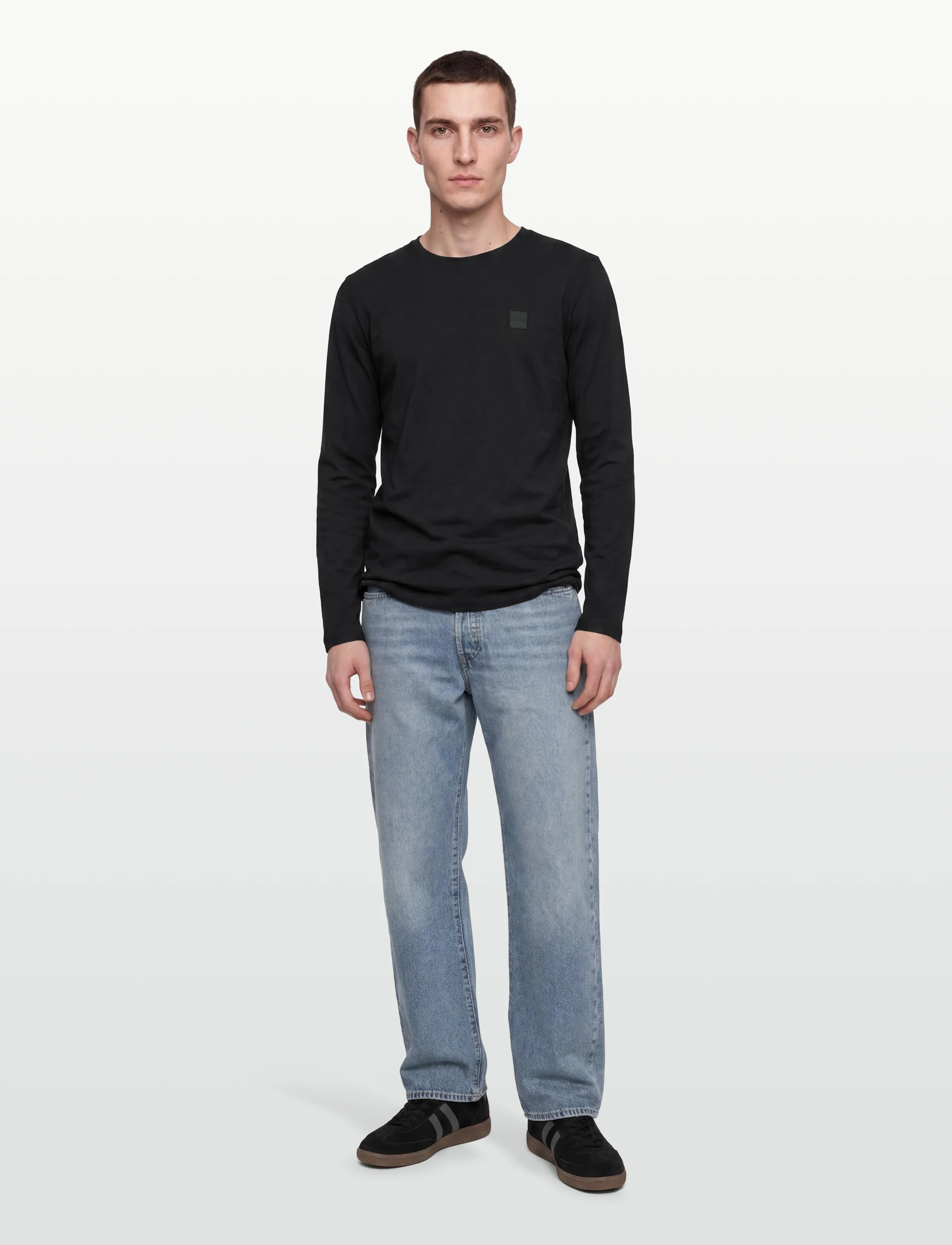 BOSS Tacks, XXL, T-shirts, Schwarz - Long-sleeved, Männerswear