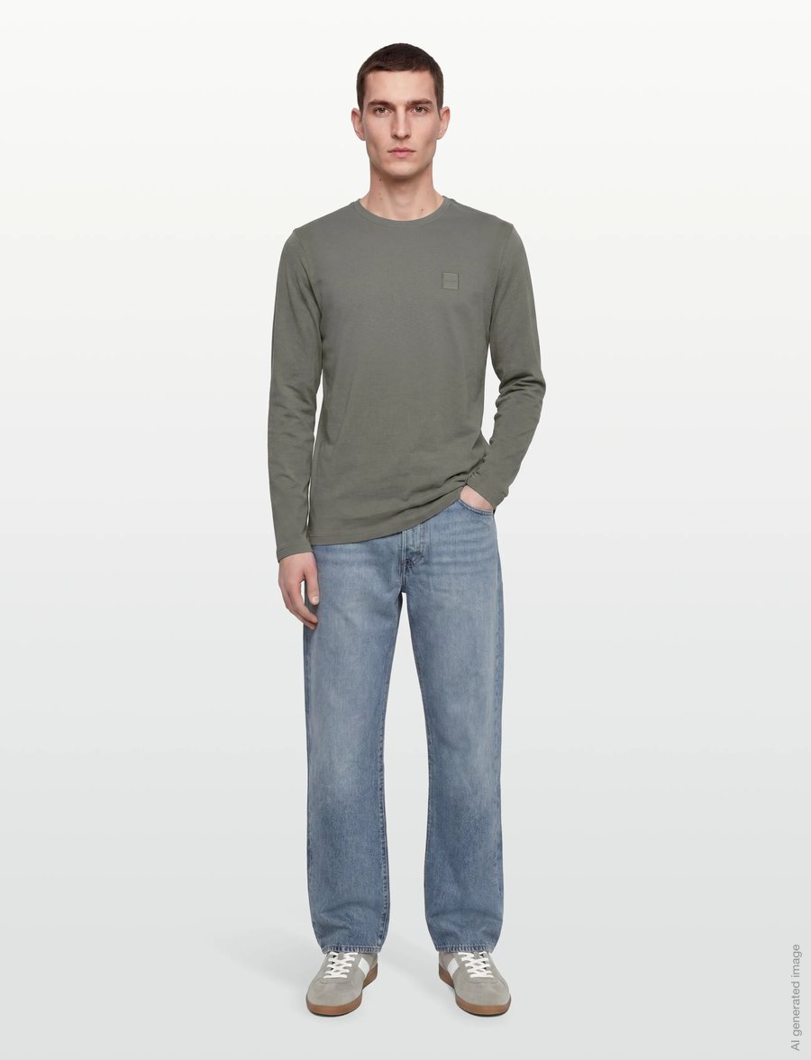 BOSS - Tacks - pikkade varrukatega t-särgid - open grey - 0