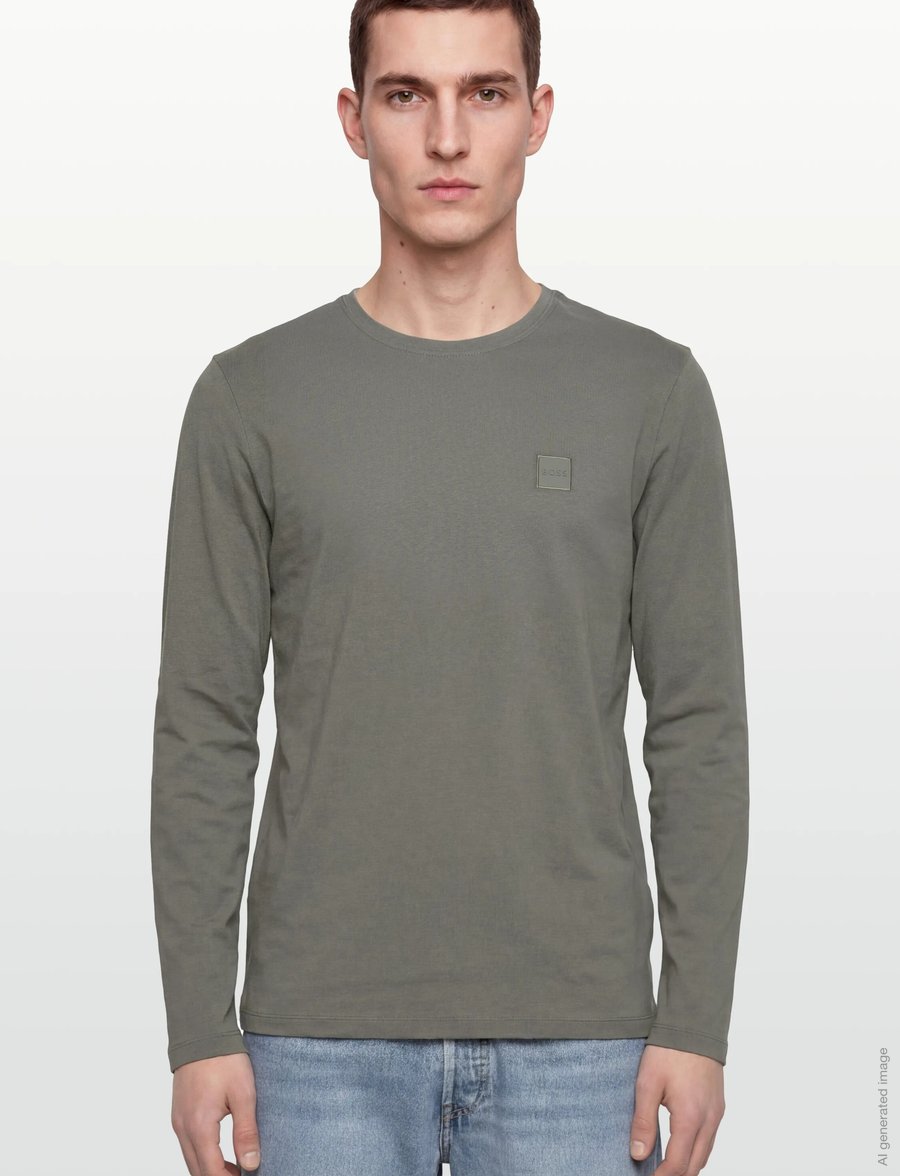 BOSS - Tacks - pikkade varrukatega t-särgid - open grey - 3