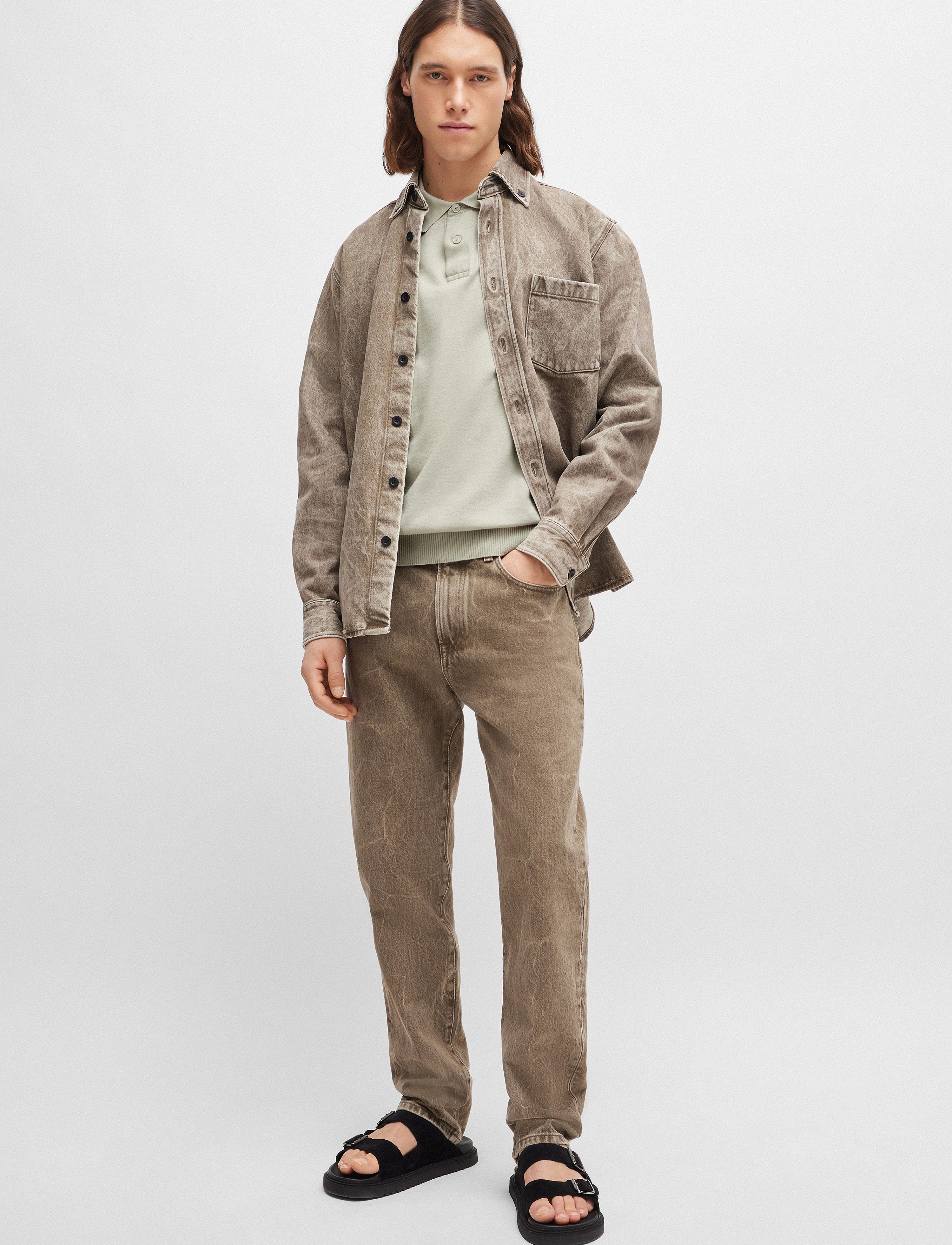 BOSS - Asac_P - strik - light beige - 2