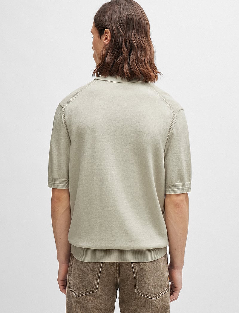 BOSS - Asac_P - gestrickte polohemden - light beige - 3