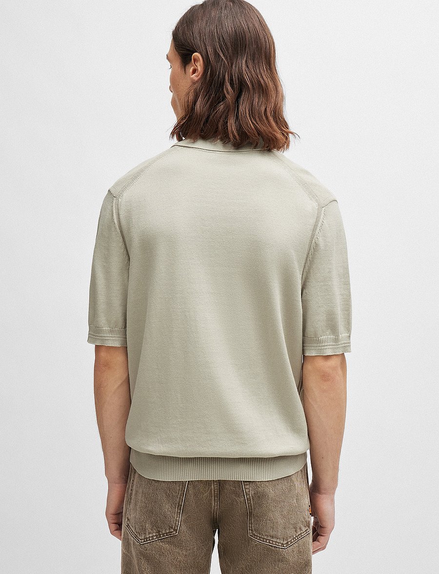 BOSS - Asac_P - gestrickte polohemden - light beige - 3